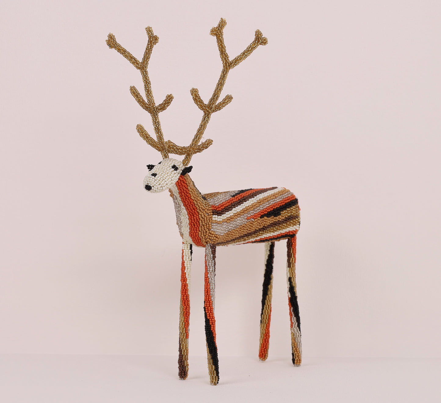 beaded reindeer art
