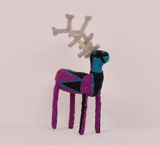 beaded reindeer art