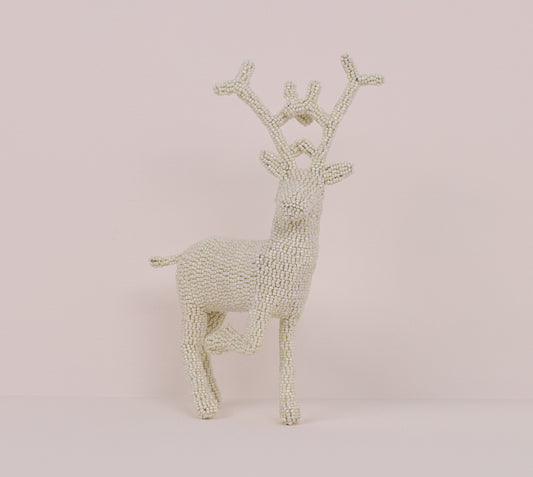 beaded reindeer art