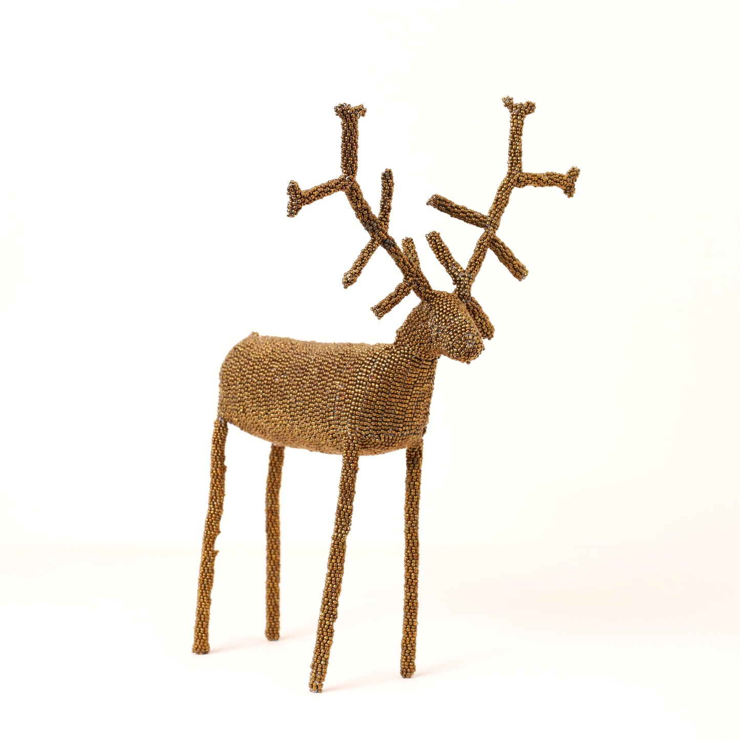 beaded reindeer art