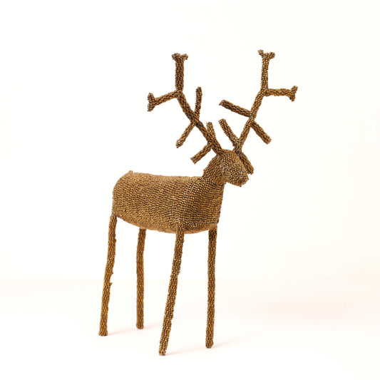beaded reindeer art