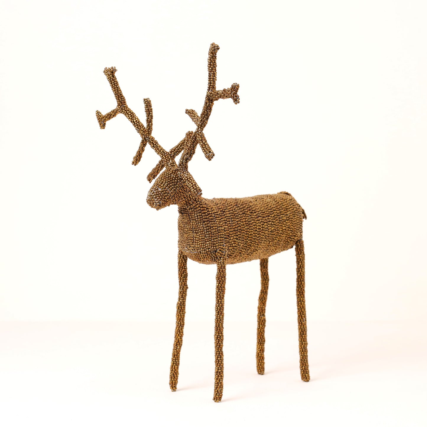 beaded reindeer art