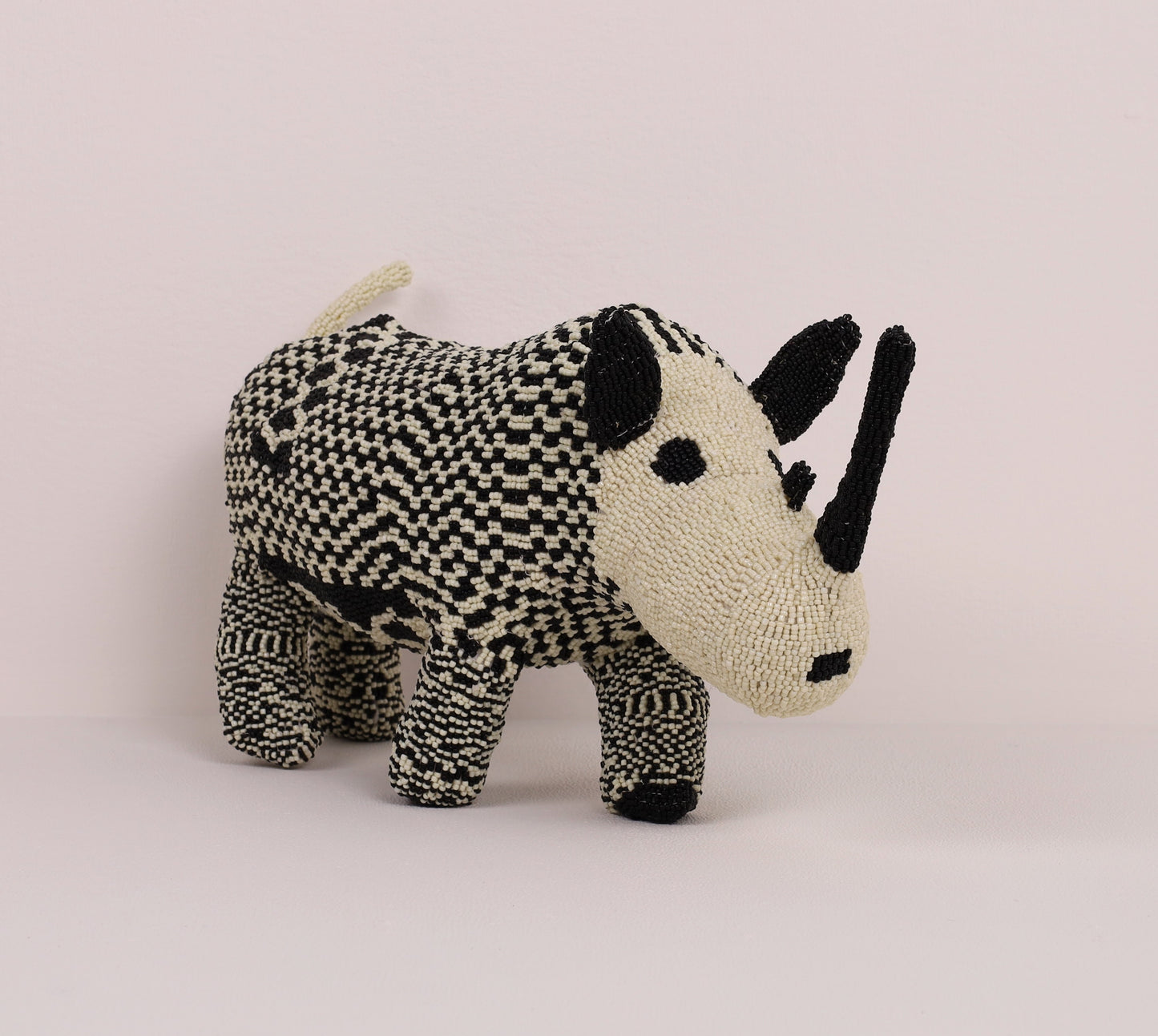 beaded rhino art