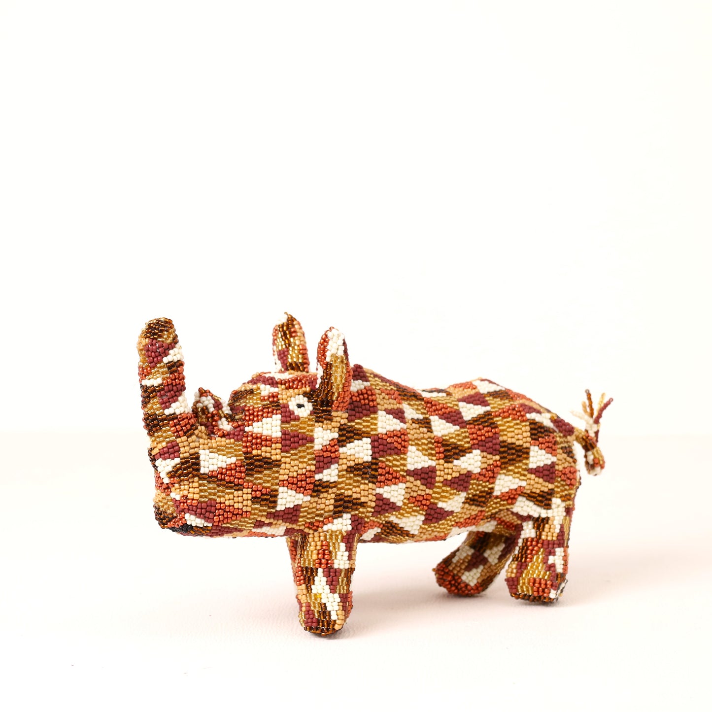 beaded rhino art