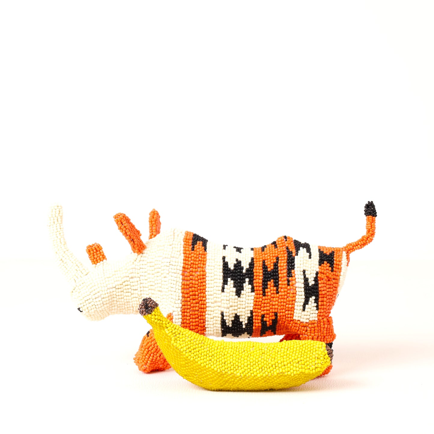beaded rhino art