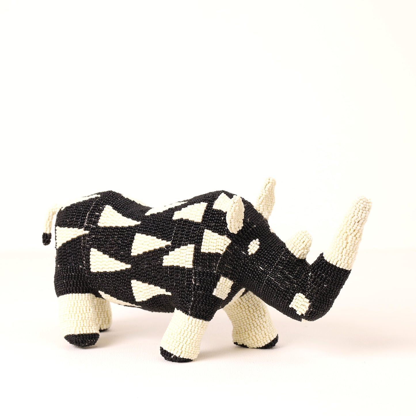 beaded rhino art