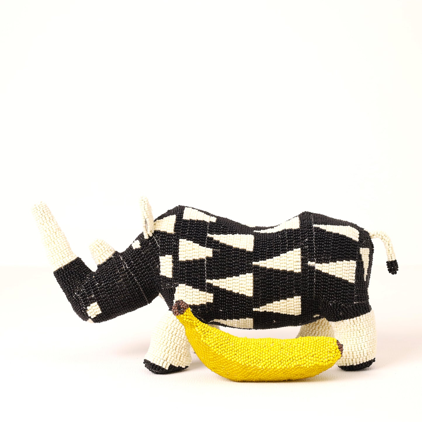 beaded rhino art