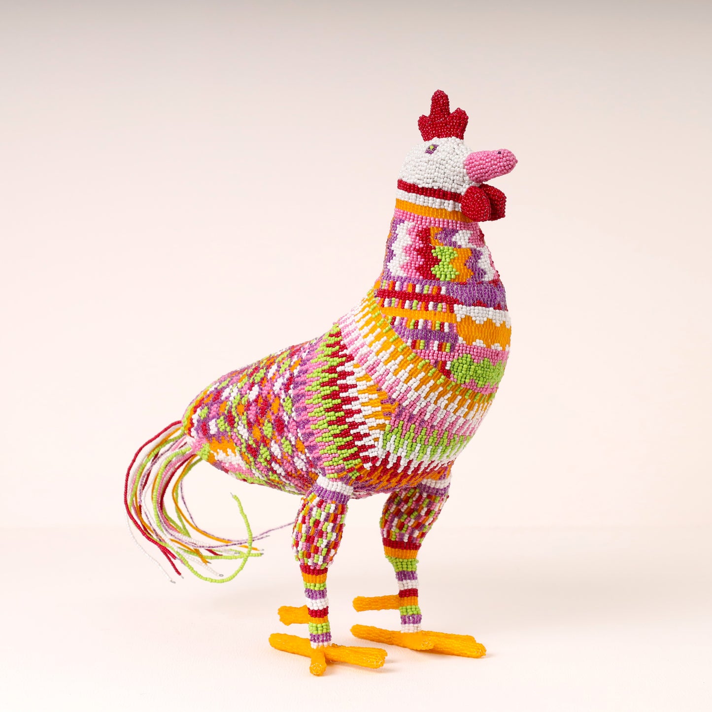 beaded rooster art