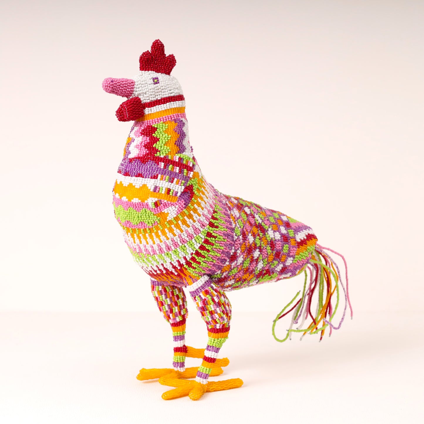 beaded rooster art