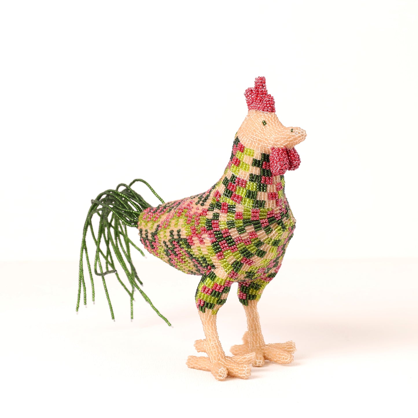 beaded rooster art