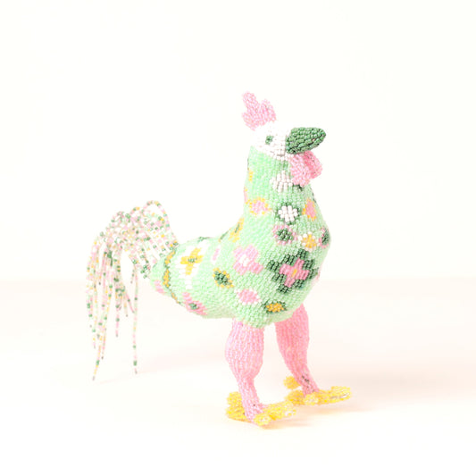 beaded rooster art