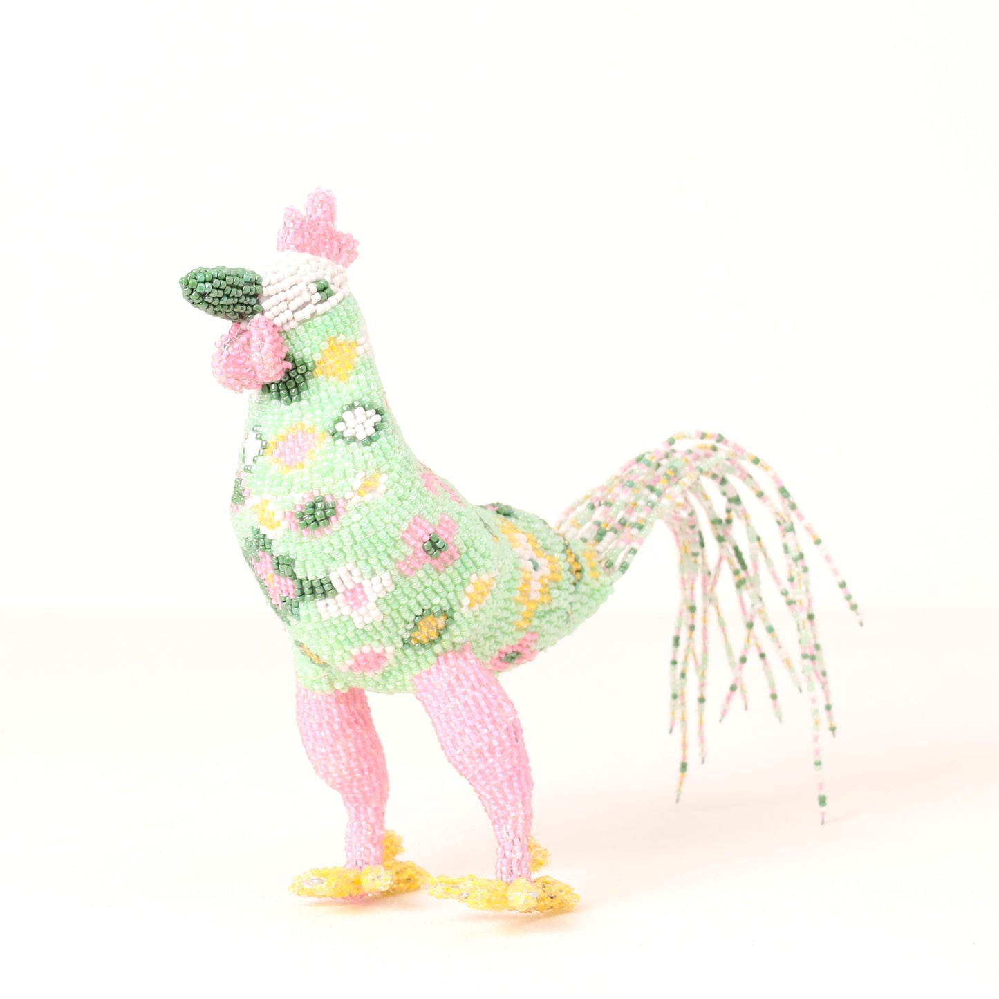 beaded rooster art