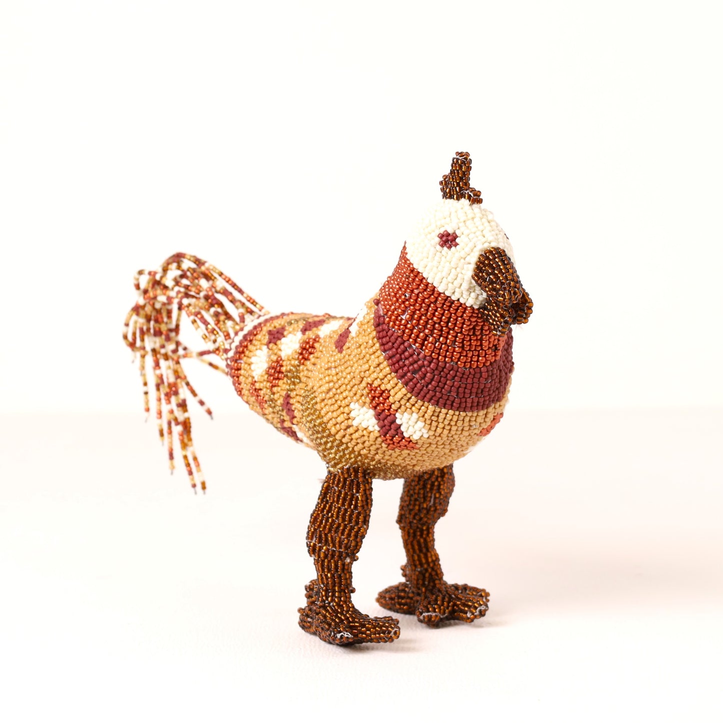 beaded rooster art