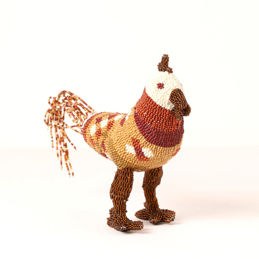 beaded rooster art