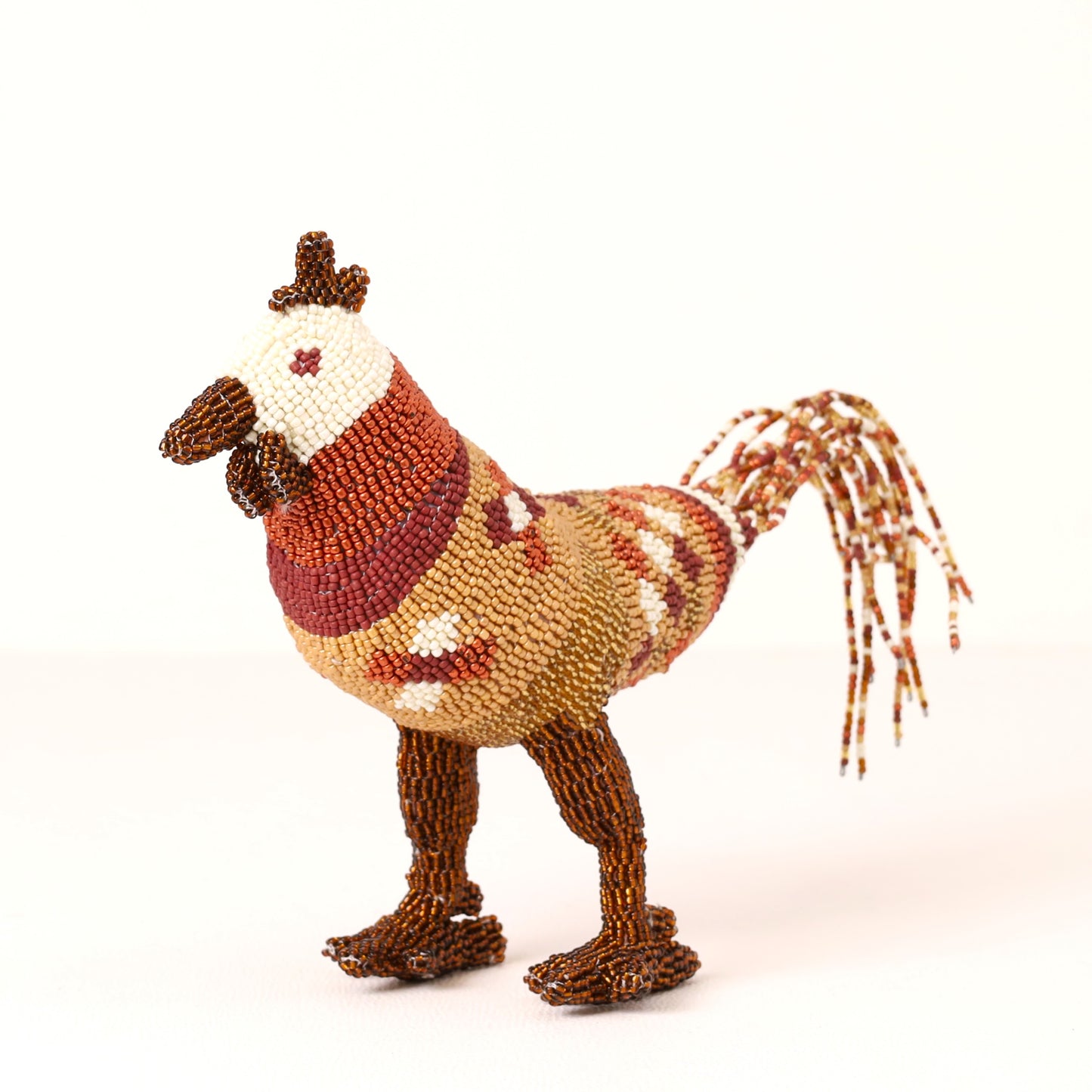 beaded rooster art