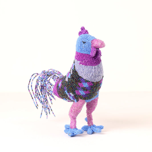 beaded rooster art