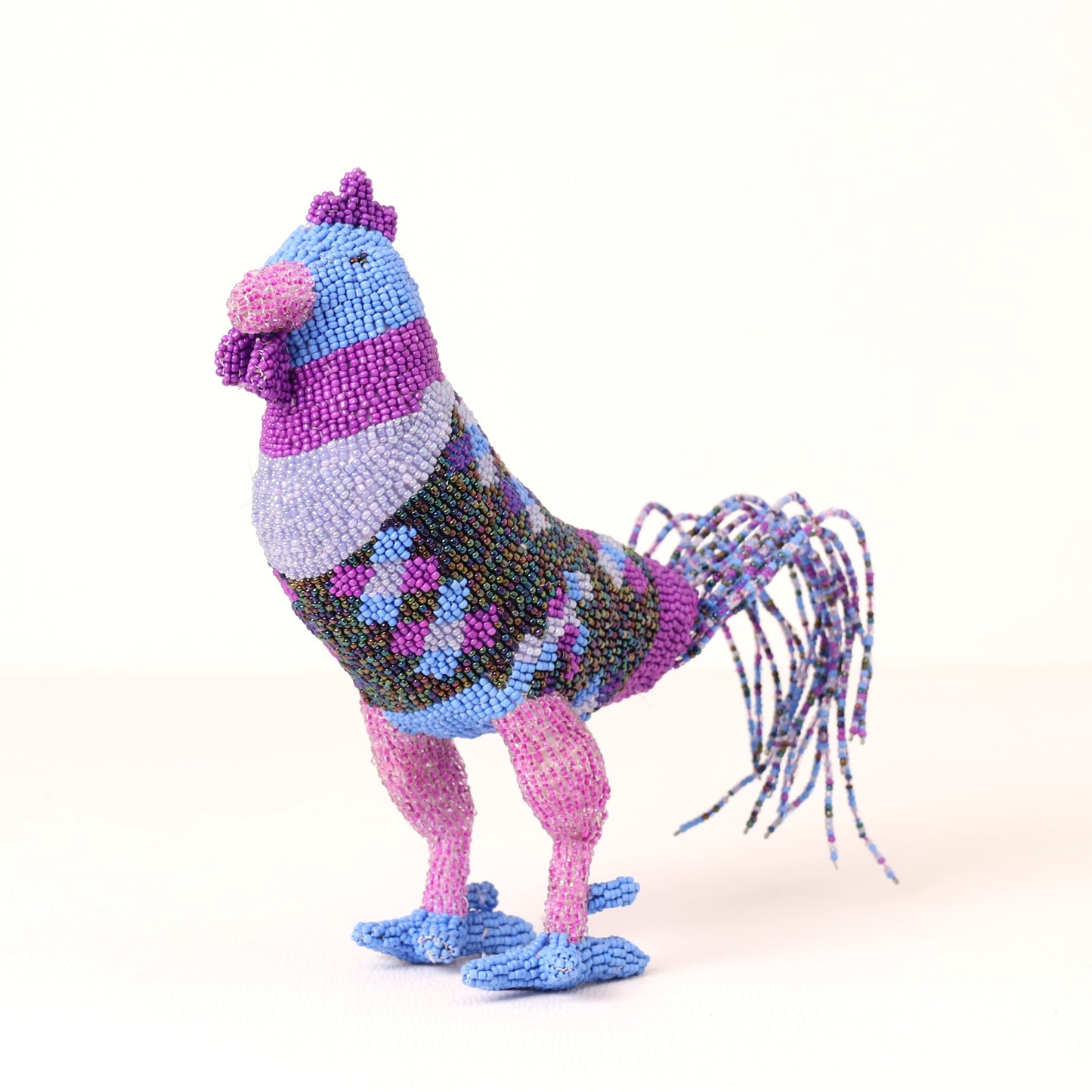 beaded rooster art