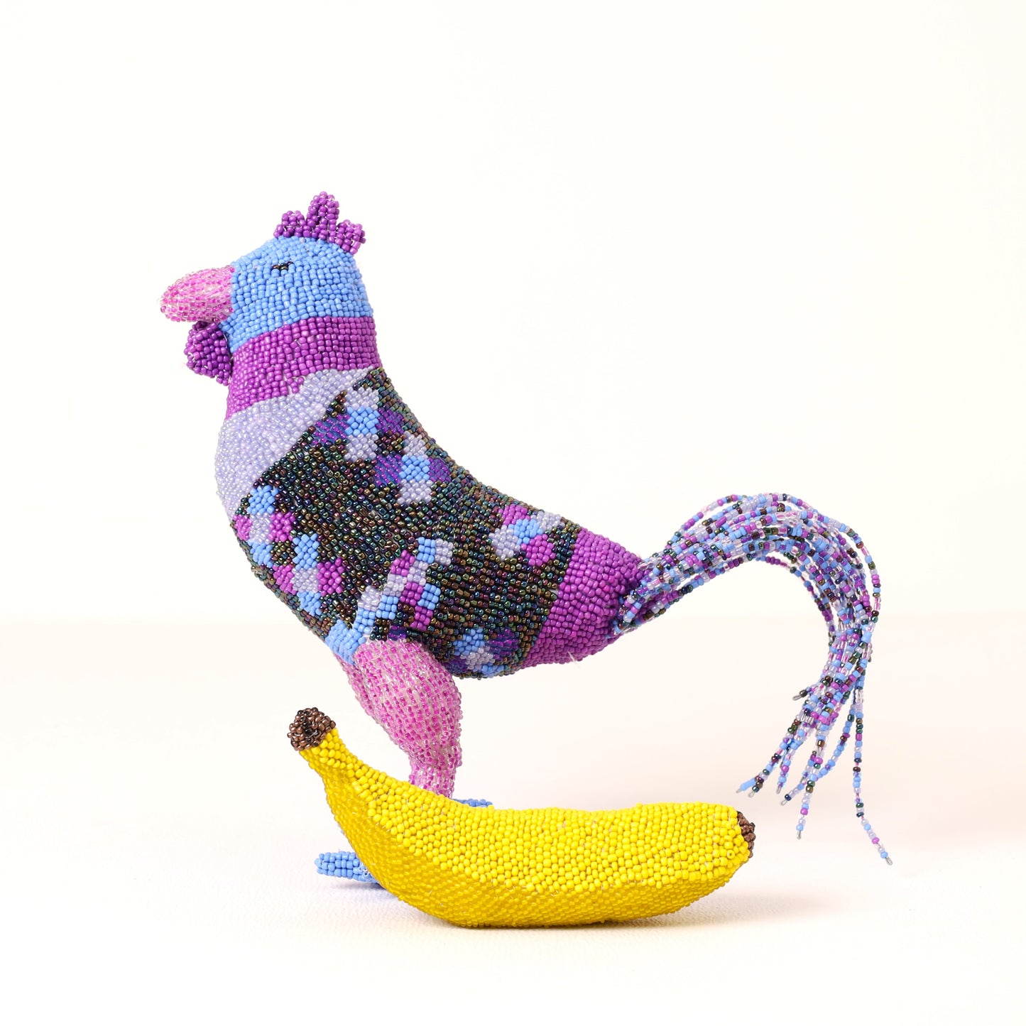beaded rooster art