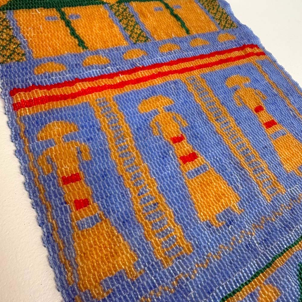 beaded runner art