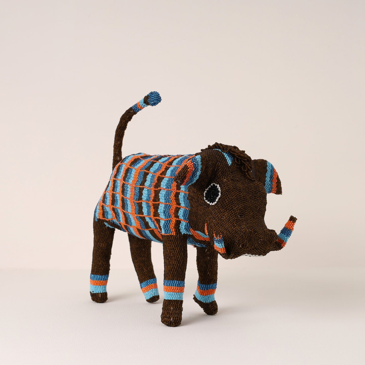 beaded warthog art