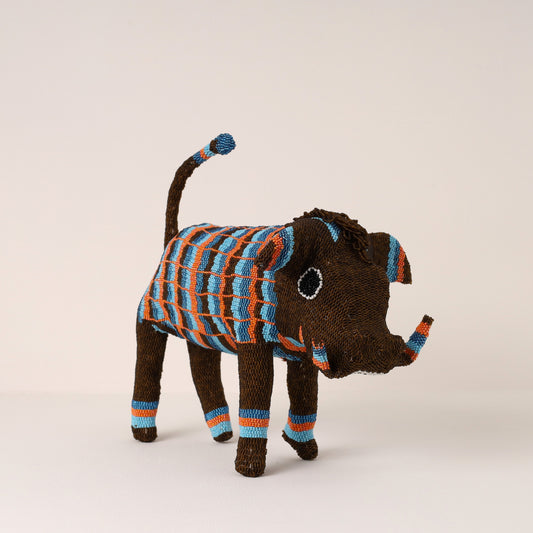 beaded warthog art
