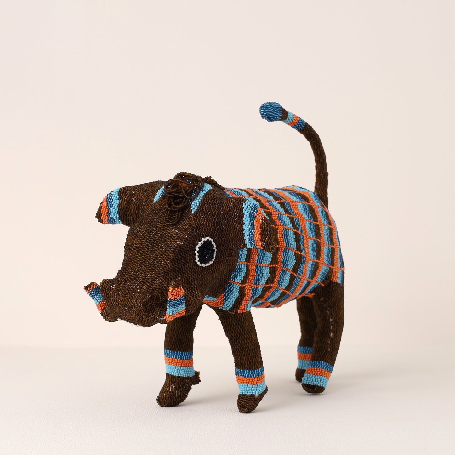 beaded warthog art