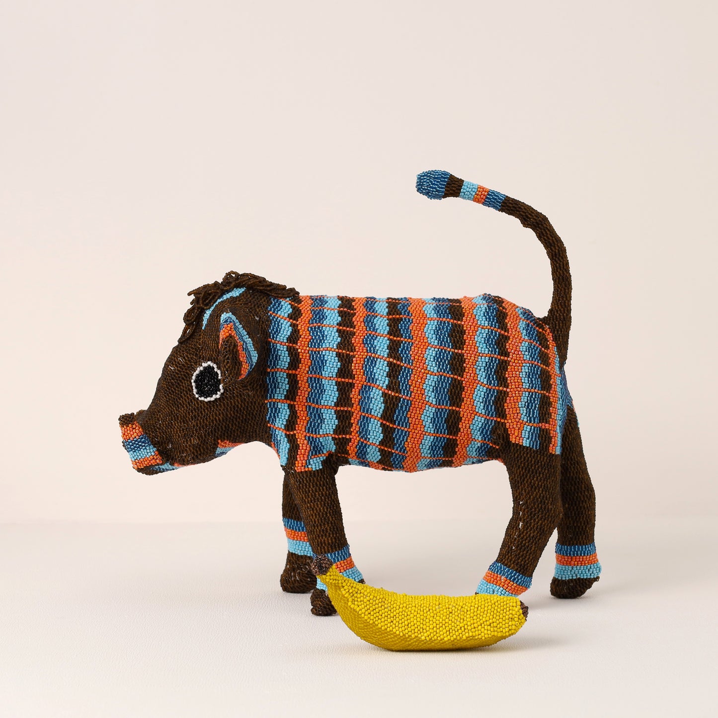 beaded warthog art