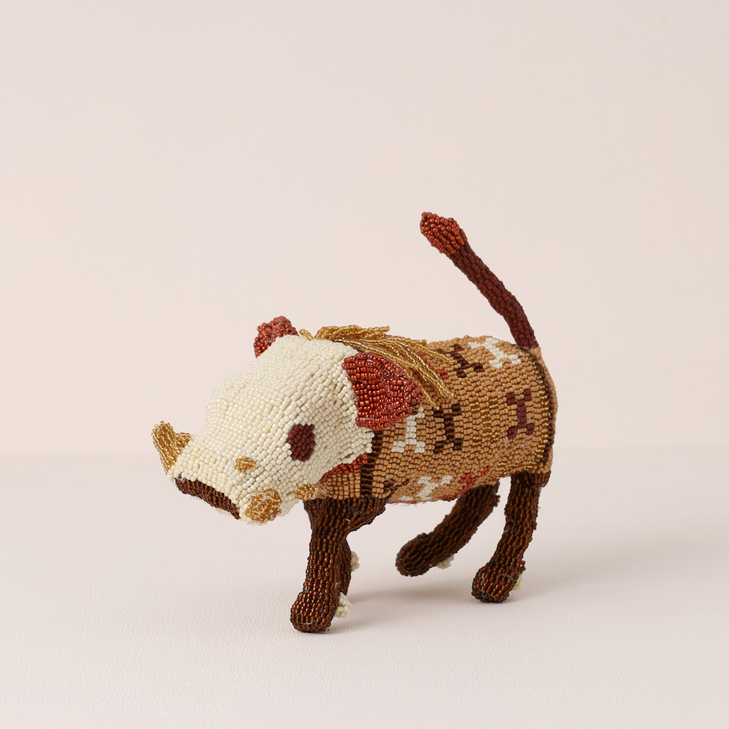 beaded warthog art
