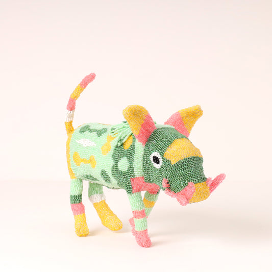 beaded warthog art