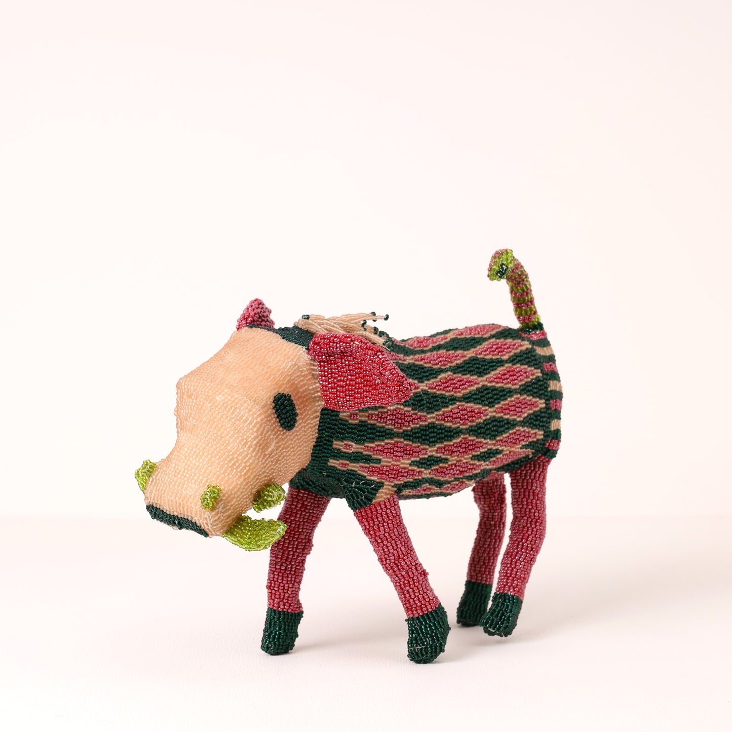 beaded warthog art