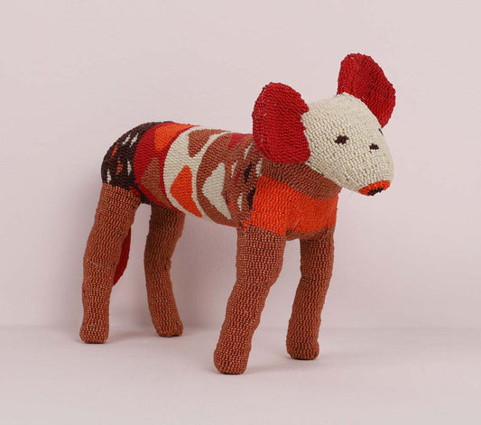 beaded dog art