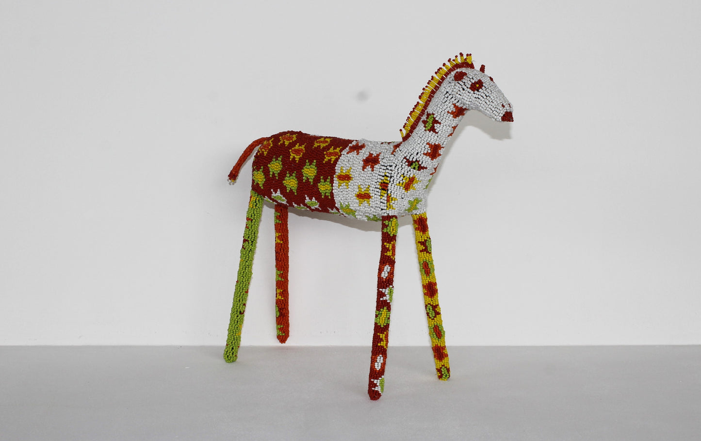 beaded zebra art