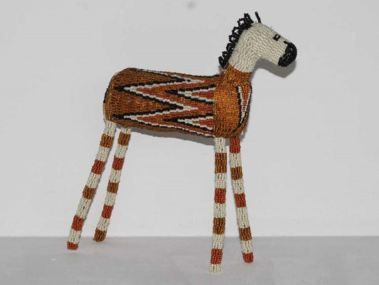 beaded zebra art