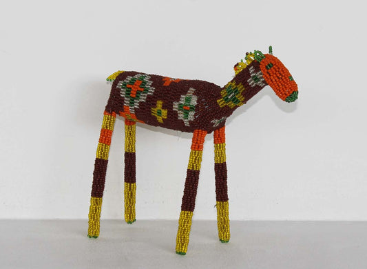 beaded zebra art