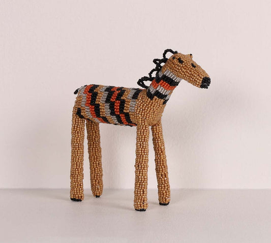 beaded zebra art