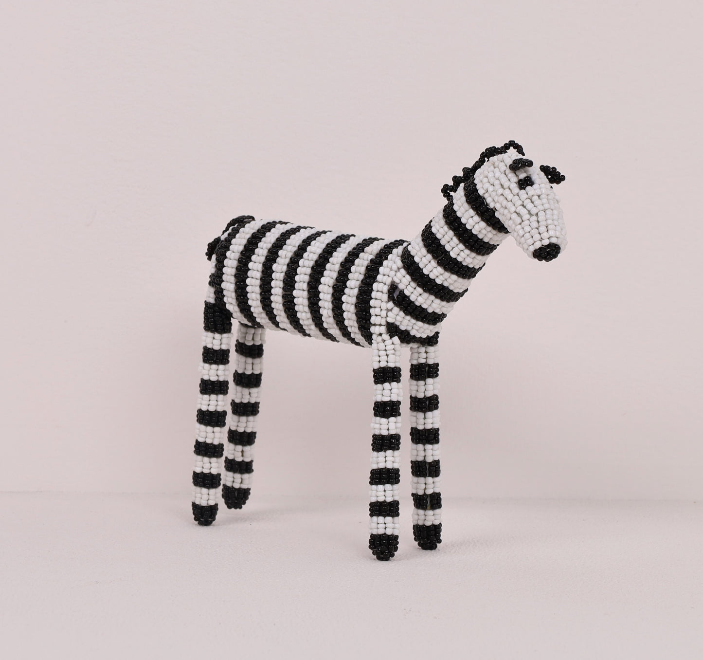 beaded zebra art