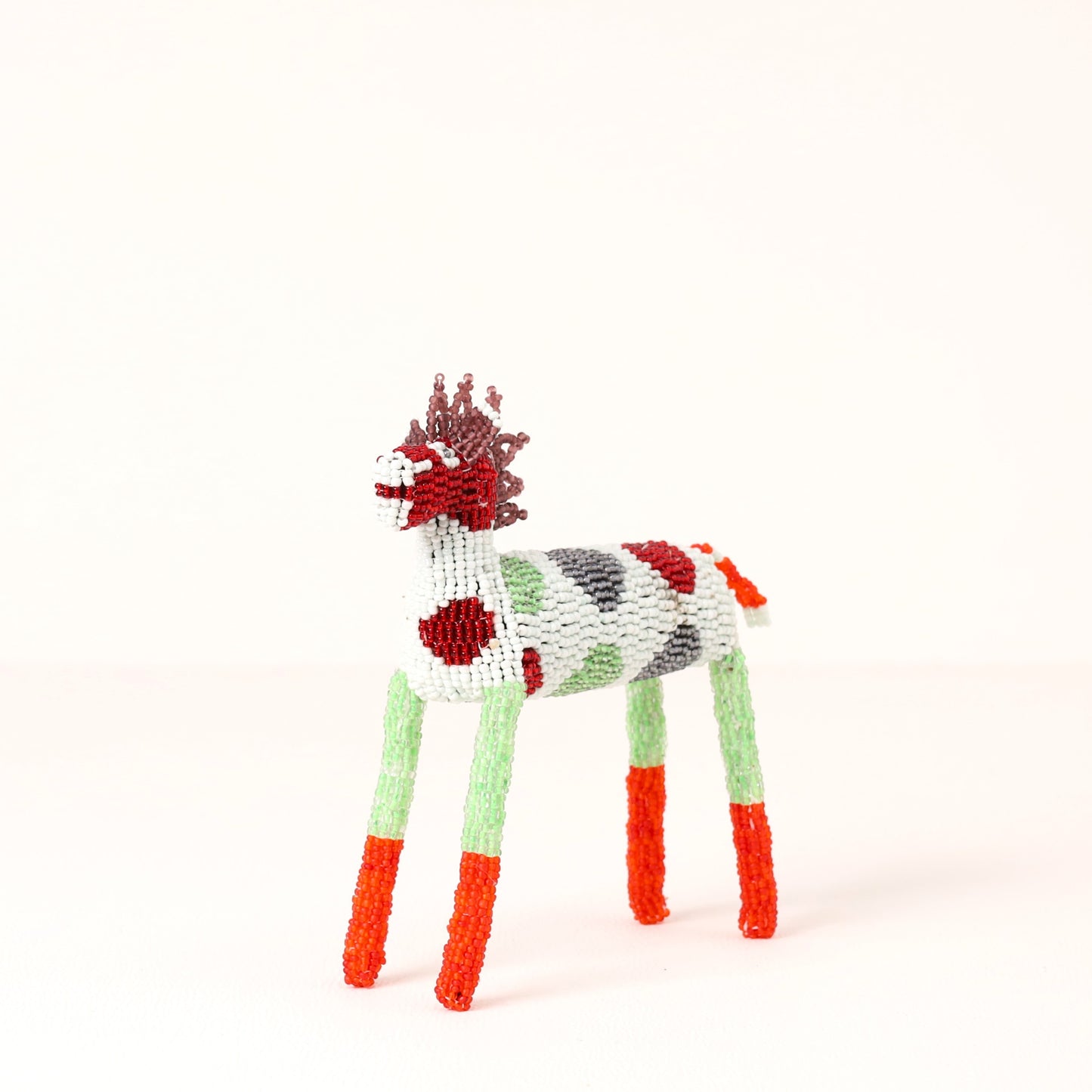 beaded zebra art