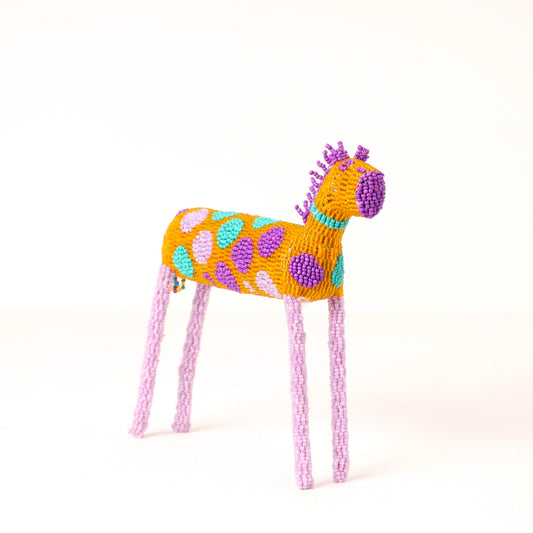 beaded zebra art