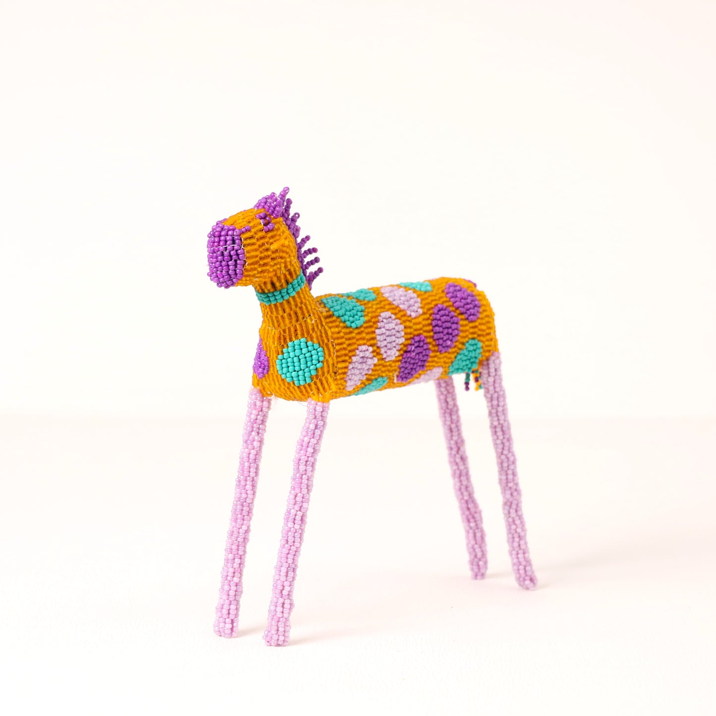 beaded zebra art