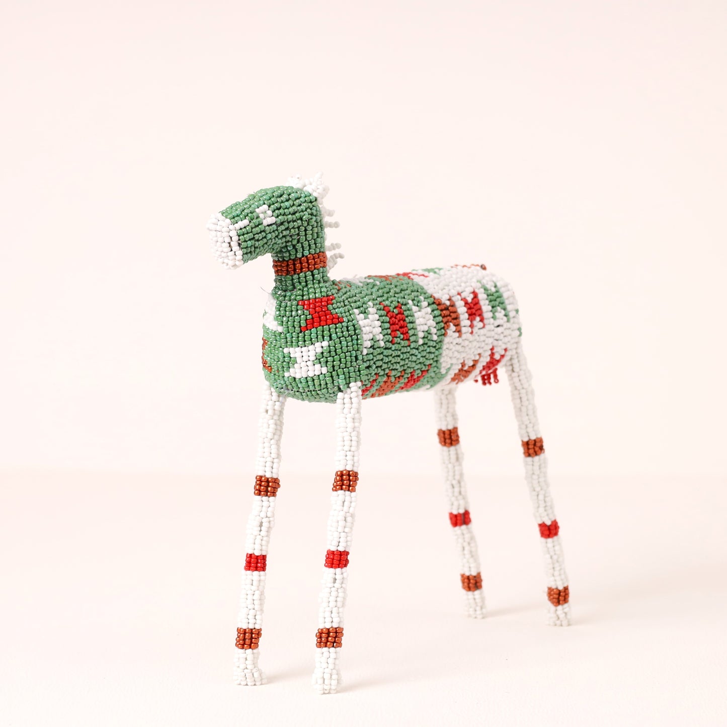 beaded zebra art