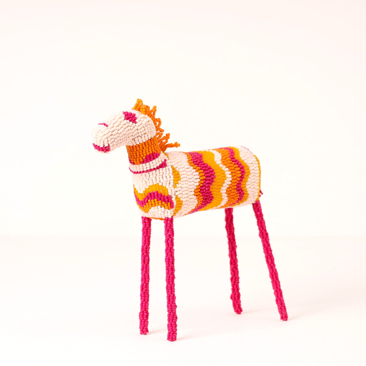 beaded zebra art