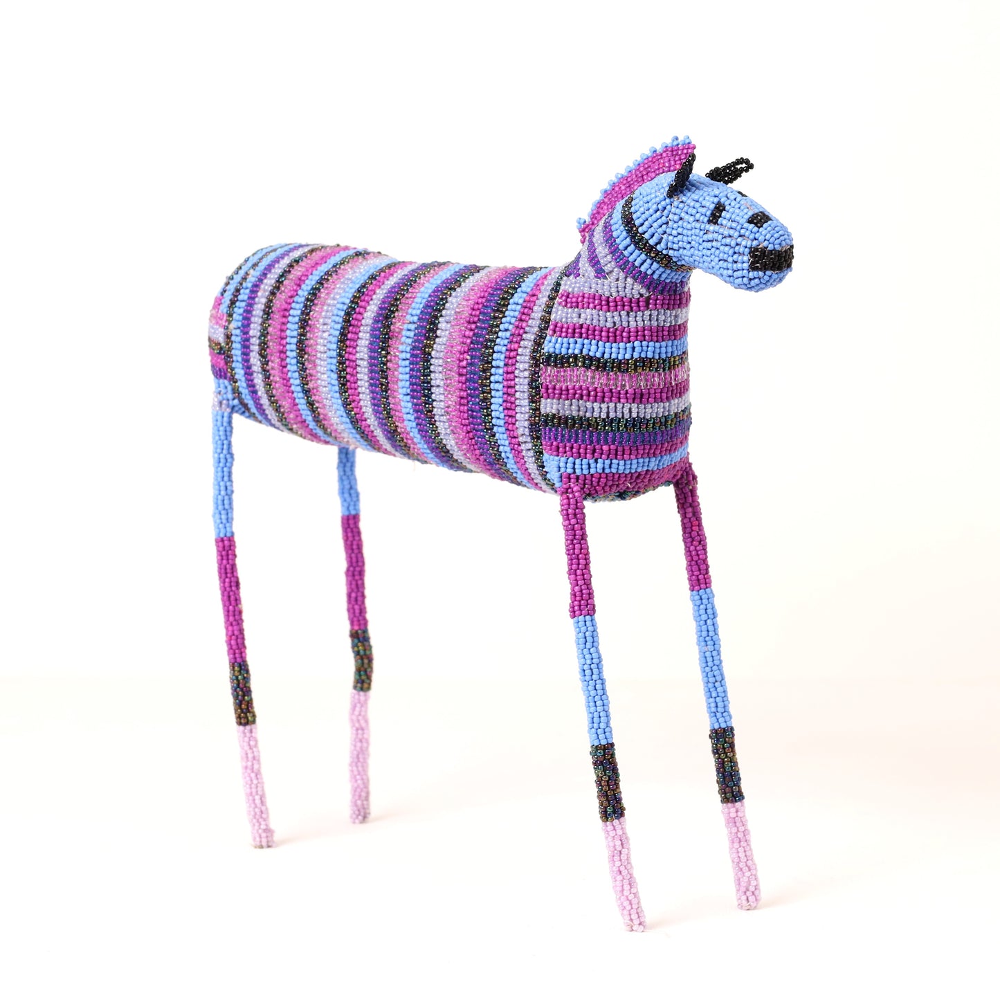 beaded zebra art