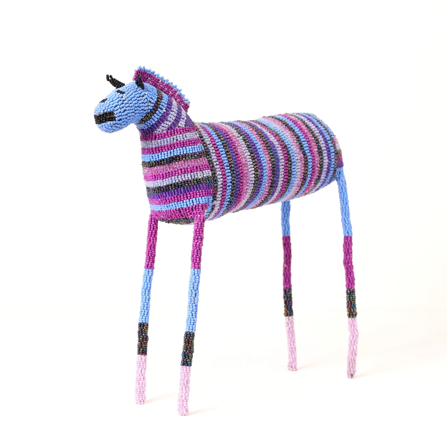 beaded zebra art