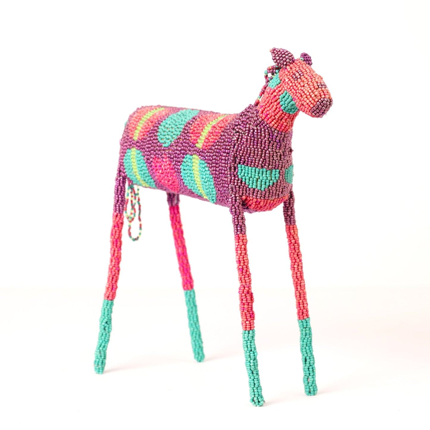 beaded zebra art
