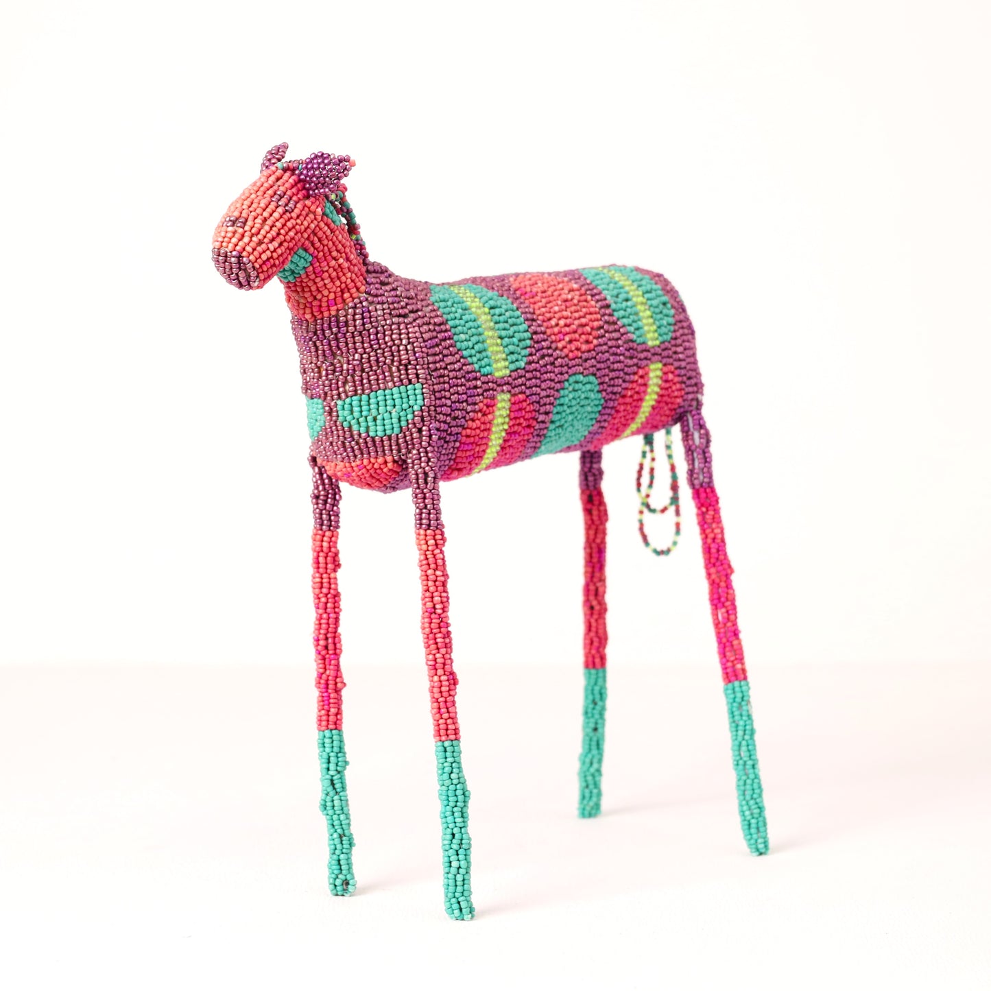 beaded zebra art