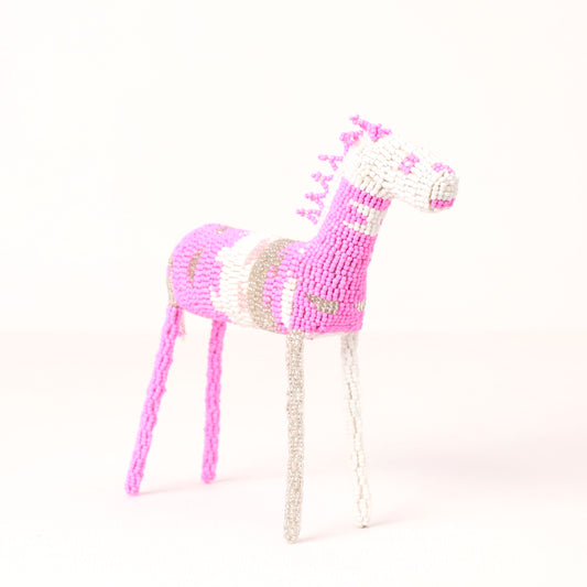 beaded zebra art