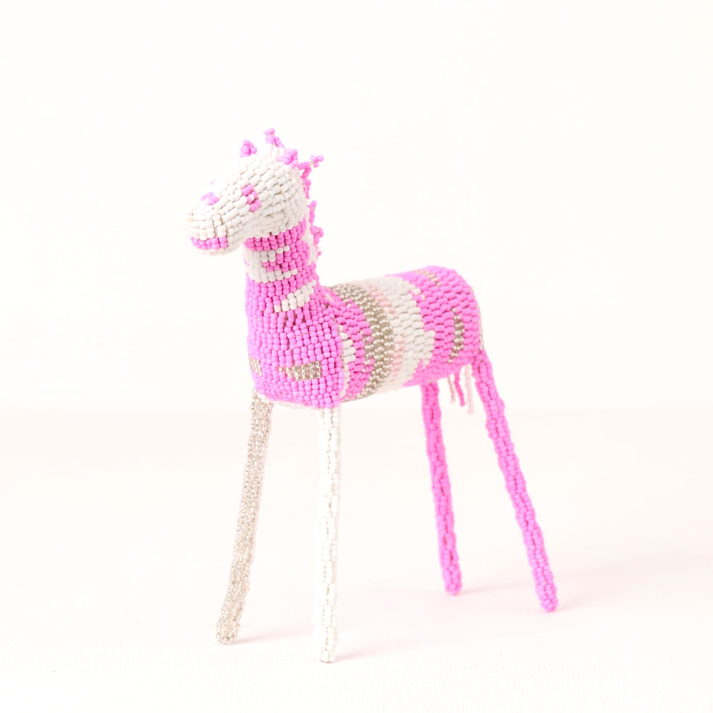 beaded zebra art