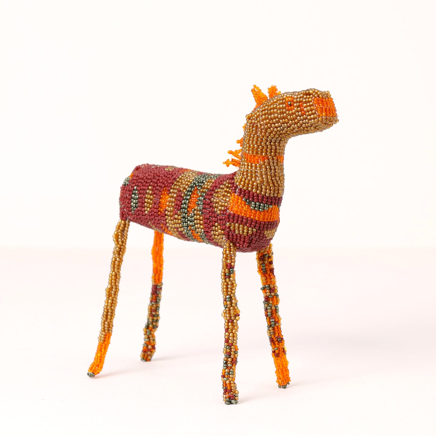 beaded zebra art