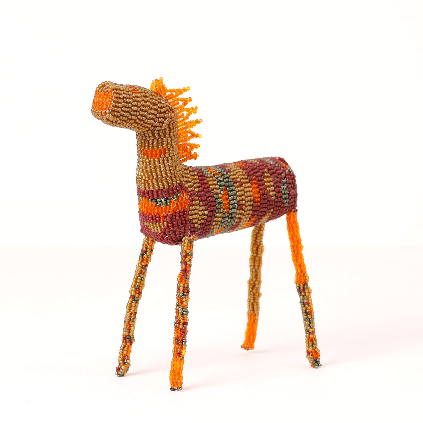 beaded zebra art
