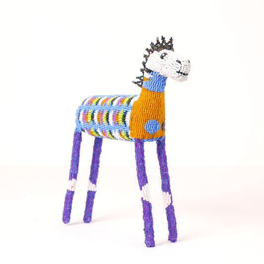 beaded zebra art